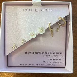 Brand new three pair of post earrings